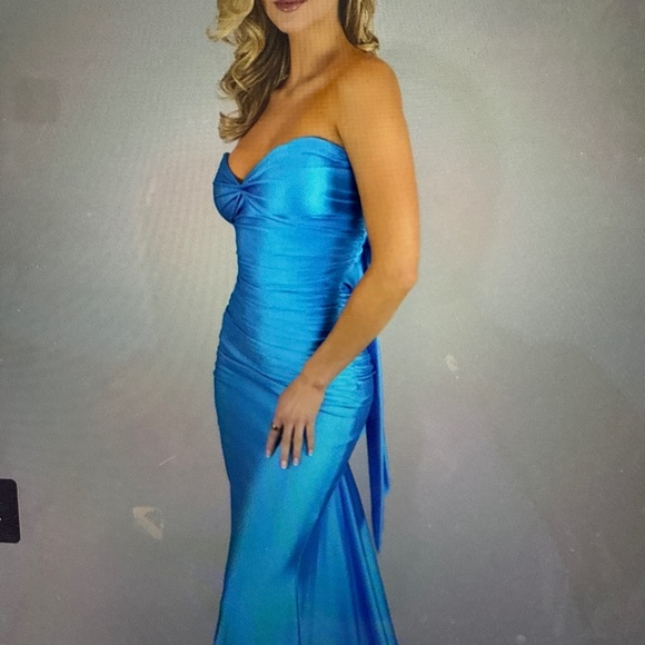 Jessica Angel Blue Prom Dress 2645 - Picture 1 of 5